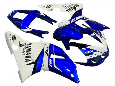 1998-1999 Yamaha YZF 1000 R1 Motorcycle Fairings - White Blue Black