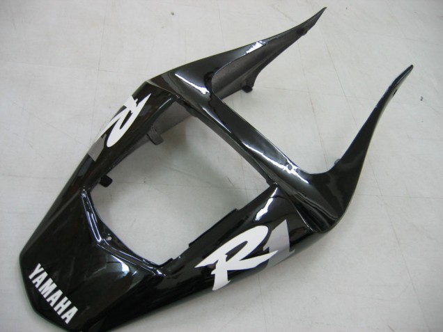 2000-2001 Yamaha YZF 1000 R1 Motorcycle Fairings - Glossy Black White Decal
