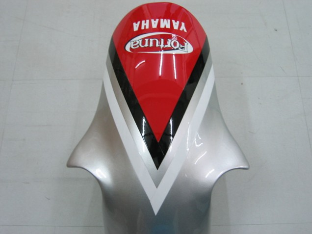 2000-2001 Yamaha YZF 1000 R1 Motorcycle Fairings - Silver Red Fortuna Motul