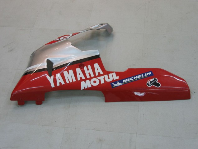 2000-2001 Yamaha YZF 1000 R1 Motorcycle Fairings - Silver Red Fortuna Motul