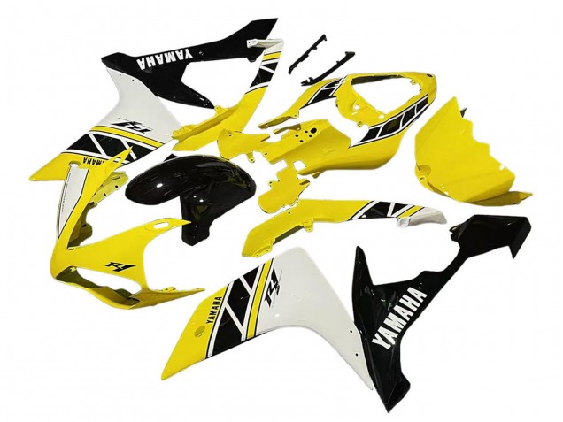 2007-2008 Yamaha YZF 1000 R1 Motorcycle Fairing - Yellow White Black