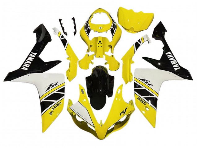 2007-2008 Yamaha YZF 1000 R1 Motorcycle Fairing - Yellow White Black