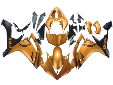 2007-2008 Yamaha YZF 1000 R1 Motorcycle Fairings - Gold Black