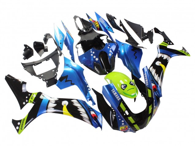 2020-2025 Yamaha YZF 1000 R1 Motorcycle Fairings - Blue Green Black Shark
