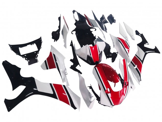 2020-2025 Yamaha YZF 1000 R1 Motorcycle Fairing - White Red Glossy Black