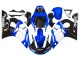 1998-2002 Yamaha YZF 600 R6 Motorcycle Fairings - White Blue Glossy Black