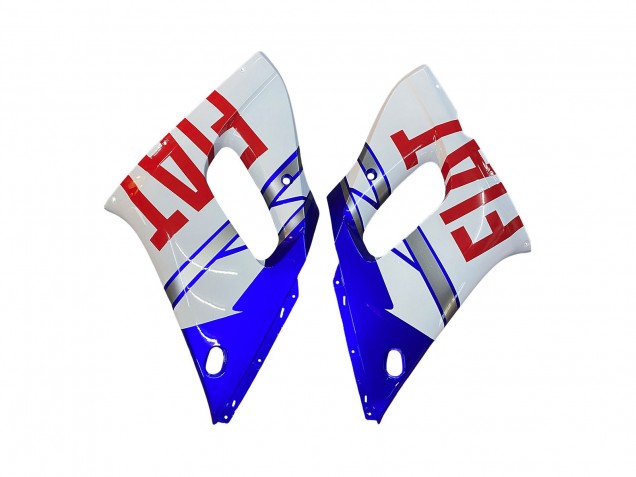 1998-2002 Yamaha YZF 600 R6 Motorcycle Fairings - White Blue Red Fiat 99