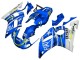 1998-2002 Yamaha YZF 600 R6 Motorcycle Fairings - White Blue Neon Yellow Fiat Motul Michelin