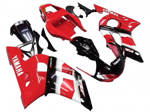 1998-2002 Yamaha YZF 600 R6 Motorcycle Fairing - Red White Glossy Black