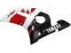 1998-2002 Yamaha YZF 600 R6 Motorcycle Fairings - White Red Glossy Black