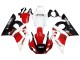 1998-2002 Yamaha YZF 600 R6 Motorcycle Fairings - White Red Glossy Black