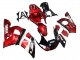 1998-2002 Yamaha YZF 600 R6 Motorcycle Fairings - Red White Glossy Black