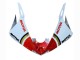 2003-2004 Yamaha YZF R6 Motorcycle Fairings - White Red Lucky Strike Motul