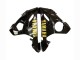 2003-2004 Yamaha YZF R6 Motorcycle Fairings - Glossy Black Matte Black Gold Decals