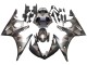 2003-2004 Yamaha YZF R6 Motorcycle Fairings - Grey Matte Black Geometric