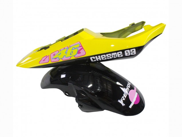 2003-2004 Yamaha YZF R6 Motorcycle Fairings - Yellow Pink Glossy Black Rossi Repsol 46