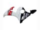 2003-2004 Yamaha YZF R6 Motorcycle Fairings - White Red Glossy Black Motul