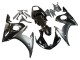 2003-2004 Yamaha YZF R6 Motorcycle Fairings - Glossy Black Matte Black Gold Chameleon