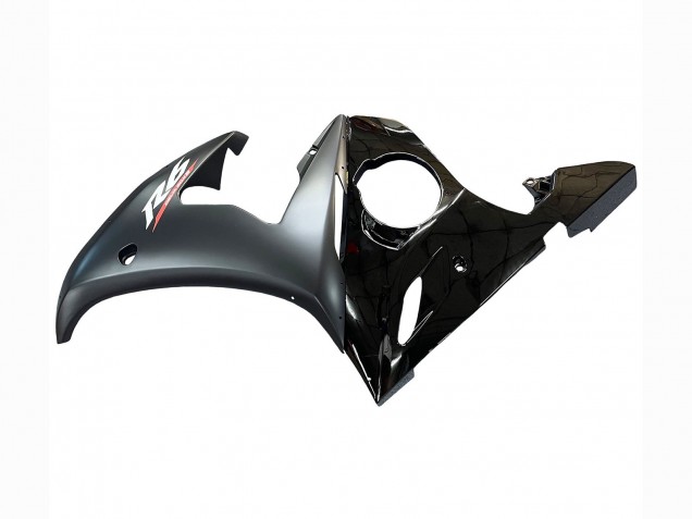 2003-2004 Yamaha YZF R6 Motorcycle Fairings - Glossy Black Matte Black Gold Chameleon