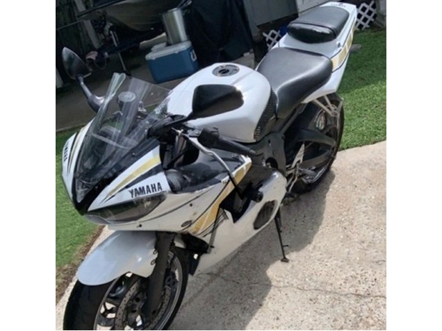 2003-2004 Yamaha YZF R6 Motorcycle Fairings - White Gold