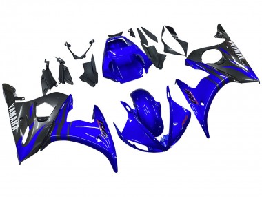 2005 Yamaha YZF 600 R6 Motorcycle Fairings - Glossy Blue Black