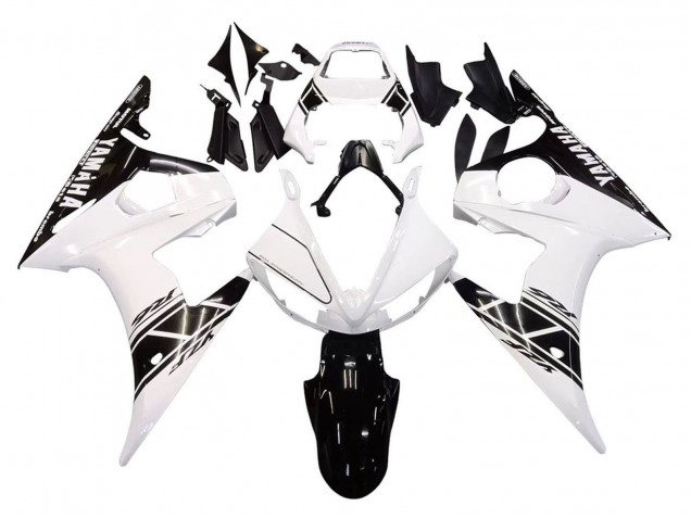 2005 Yamaha YZF 600 R6 Motorcycle Fairings - White Black