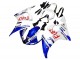 2005 Yamaha YZF 600 R6 Motorcycle Fairings - White Blue Dunlop Fiat Motul