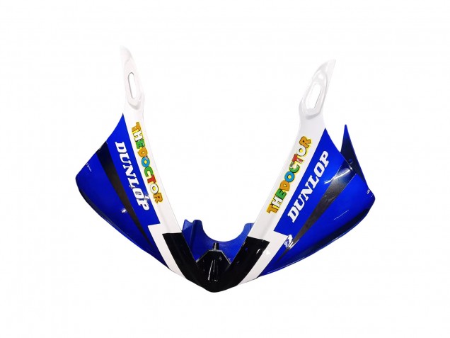 2005 Yamaha YZF 600 R6 Motorcycle Fairings - White Blue Dunlop Fiat Motul