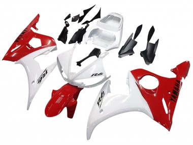 2005 Yamaha YZF 600 R6 Motorcycle Fairings - White Red