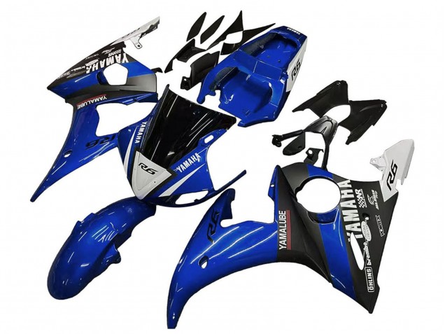 2005 Yamaha YZF 600 R6 Motorcycle Fairings - Blue White Black Yamalube