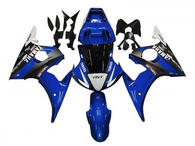 2005 Yamaha YZF 600 R6 Motorcycle Fairings - Blue White Black Yamalube