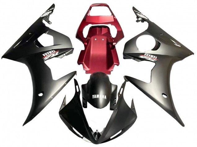2005 Yamaha YZF 600 R6 Motorcycle Fairing - Matte Black Red