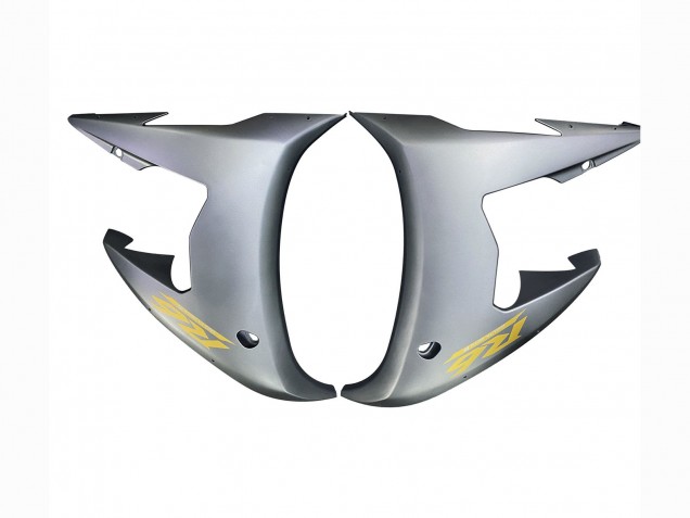 2005 Yamaha YZF 600 R6 Motorcycle Fairings - Grey Matte Black Gold