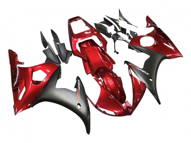 2005 Yamaha YZF 600 R6 Motorcycle Fairing - Red Matte Black