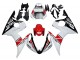 2005 Yamaha YZF 600 R6 Motorcycle Fairings - White Black Red Motul