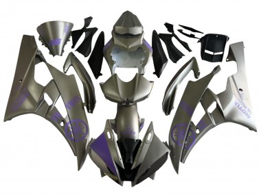 2006-2007 Yamaha YZF 600 R6 Motorcycle Fairings - Grey Purple Motul