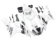 2006-2007 Yamaha YZF 600 R6 Motorcycle Fairings - White Glossy Black Motul Michelin