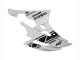 2006-2007 Yamaha YZF 600 R6 Motorcycle Fairings - White Glossy Black Motul Michelin