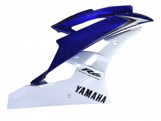 2006-2007 Yamaha YZF 600 R6 Motorcycle Fairings - White Blue Black