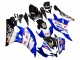 2006-2007 Yamaha YZF 600 R6 Motorcycle Fairings - White Blue Black Fimer Volvo Yamalube Sterilgarda