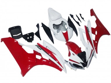 2006-2007 Yamaha YZF 600 R6 Motorcycle Fairings - White Red