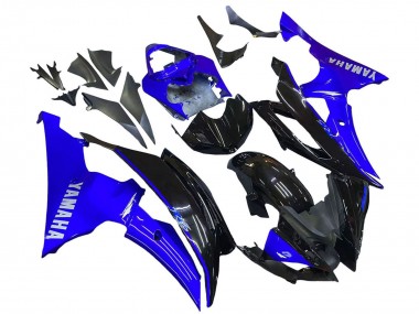 2008-2016 Yamaha YZF 600 R6 Motorcycle Fairings - Blue Glossy Black