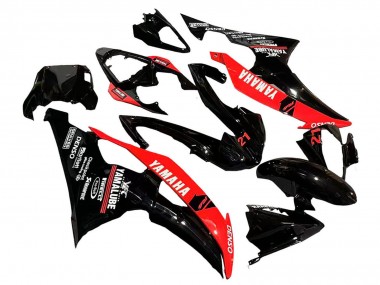 2008-2016 Yamaha YZF 600 R6 Motorcycle Fairings - Red Glossy Black DENSO Yamalube 21
