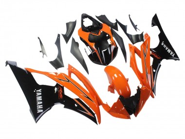 2008-2016 Yamaha YZF 600 R6 Motorcycle Fairings - Orange Black