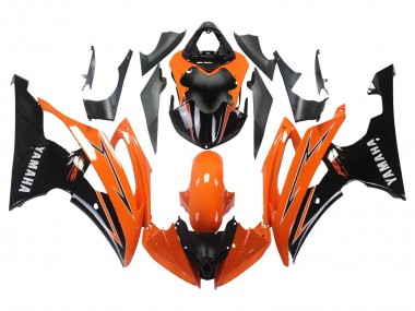 2008-2016 Yamaha YZF 600 R6 Motorcycle Fairings - Orange Black