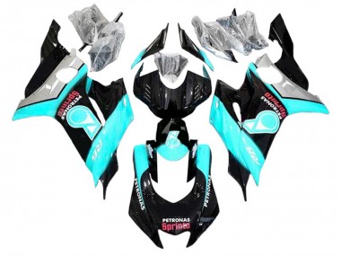 2008-2016 Yamaha YZF 600 R6 Motorcycle Fairings - Light Blue Glossy Black Petronas