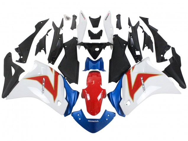 2011-2015 Honda CBR250RR Motorcycle Fairings - White Red Light Blue