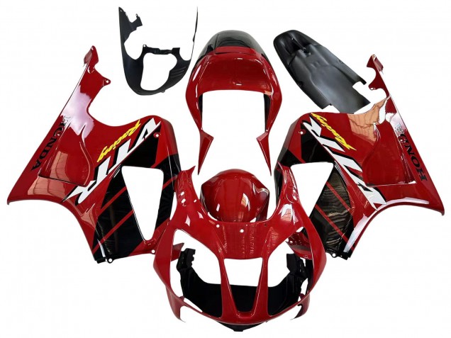 2000-2006 Honda VTR1000 Motorcycle Fairings - Red Black Stripe Racing