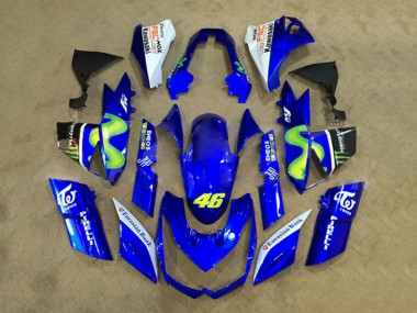 2010-2013 Kawasaki Z1000 Motorcycle Fairings - White Blue Yellow Monster