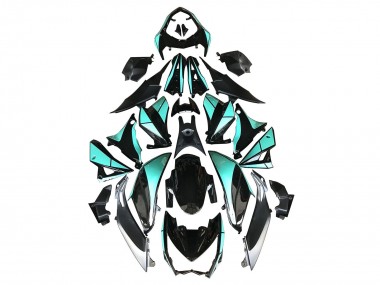 2014-2019 Kawasaki Z1000 Motorcycle Fairings - Light Blue Glossy Black Silver